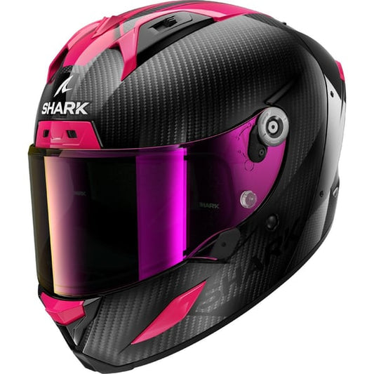 Casco Shark Aeron Carbon Skin Carbon / Violet / Blue