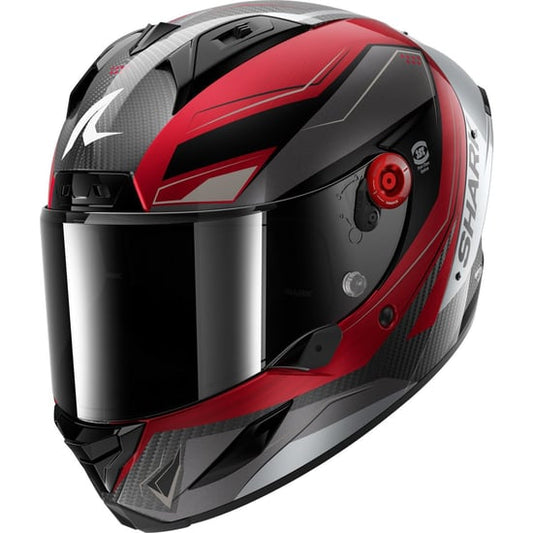 Casco Shark Aeron Mekarium Carbon / Red / Silver