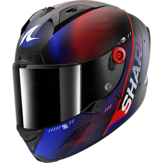 Casco Shark Aeron Speed-Tech Carbon / Blue / Red