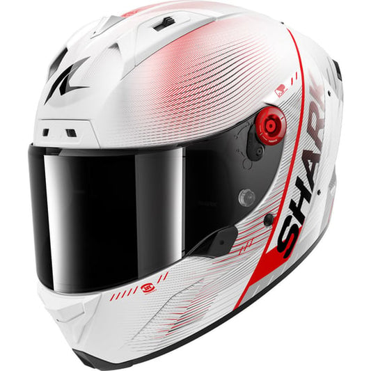 Casco Shark Aeron Speed-Tech Carbon / White / Red