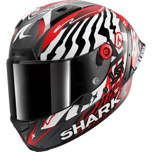 Casco Shark Aeron GP FIM Speed-Fancy Carbon / White / Red