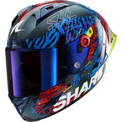 Casco Shark Aeron GP FIM Speed-Vib Carbon / Blue / Red
