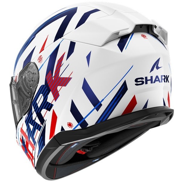 Casco Shark D-Skwal 3 Dashed White / Blue / Red