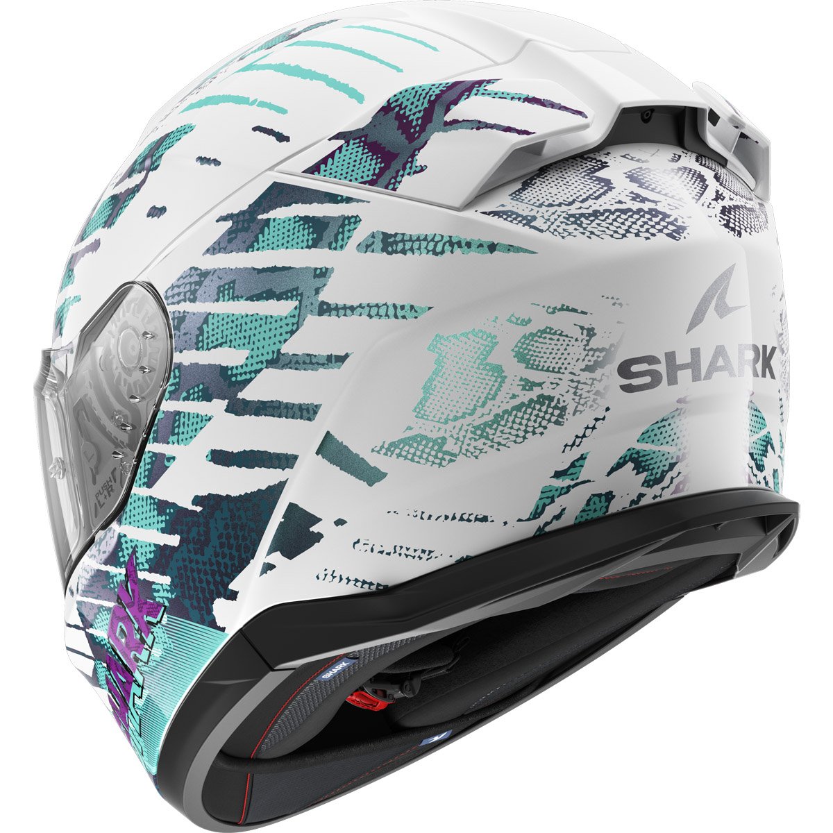 Casco Shark D-Skwal 3 Reptaia White / Teal