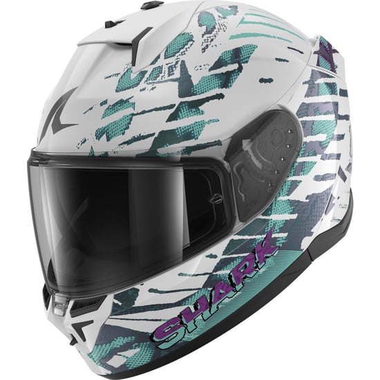 Casco Shark D-Skwal 3 Reptaia White / Teal