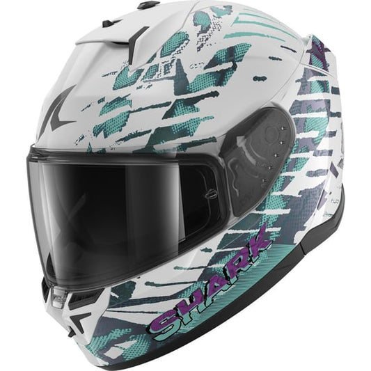 Casco Shark D-Skwal 3 Reptaia White / Teal