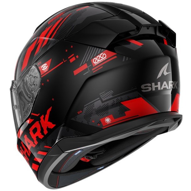 Casco Shark D-Skwal 3 Skilful Black / Red / Red