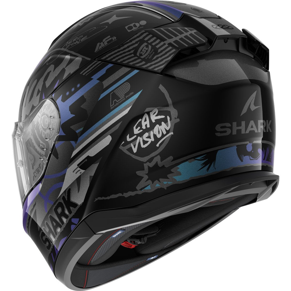 Casco Shark D-Skwal 3 Streetrush Black / Green / Chrom