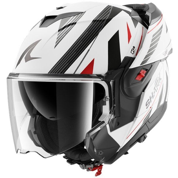 Casco Shark Oxo Dashed Mat White / Anthracite / Red