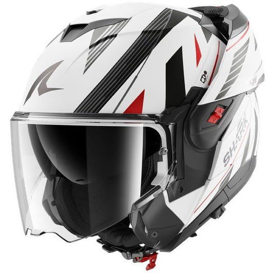 Casco Shark Oxo Dashed Mat White / Anthracite / Red