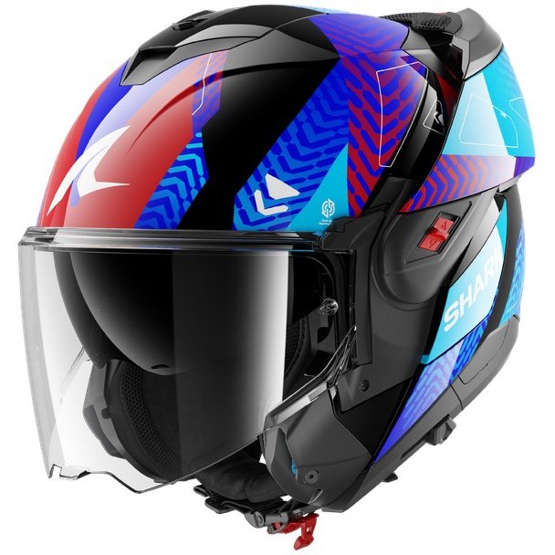 Casco Shark Oxo Ready Black / Blue / Red