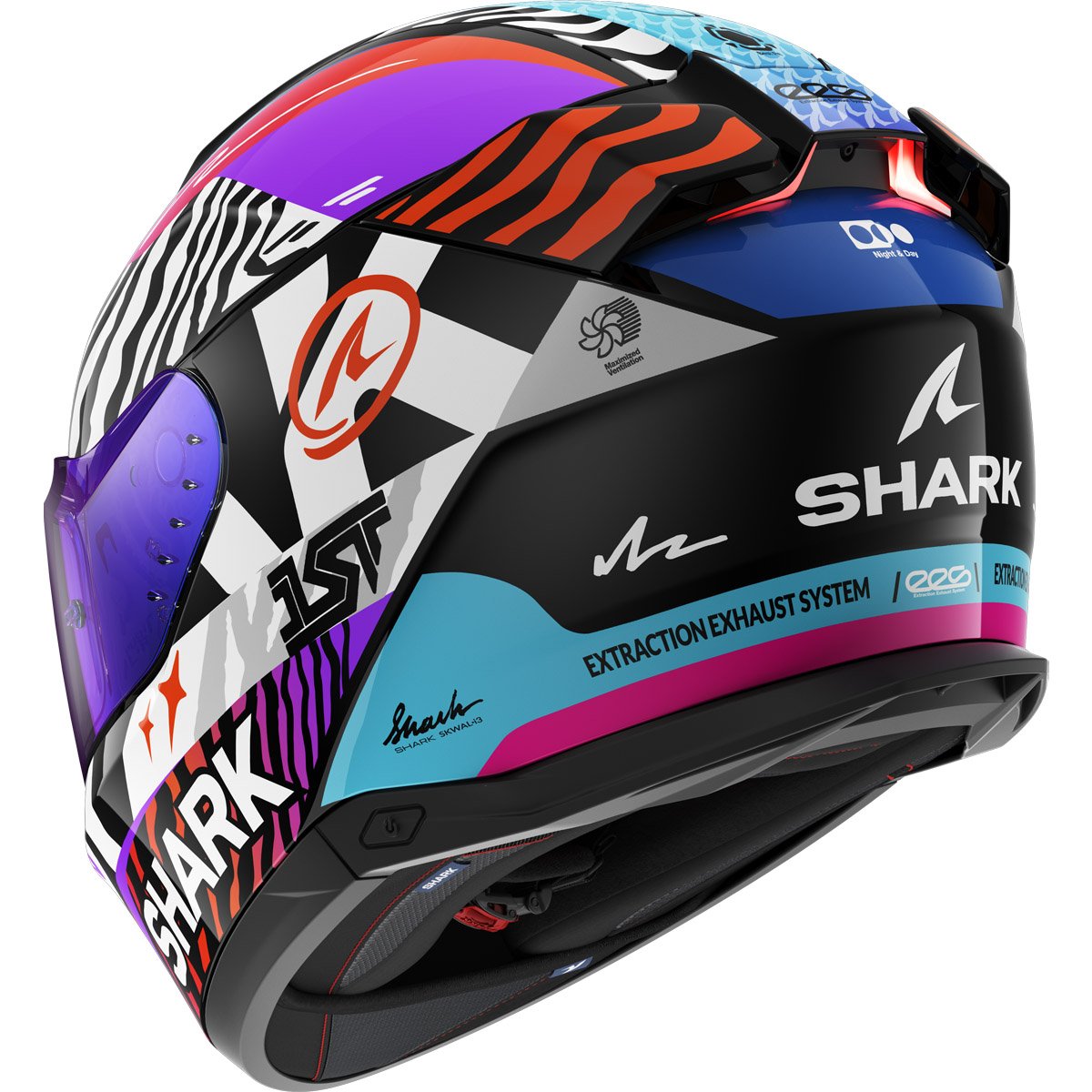 Casco Shark Skwal i3 Speed-Fancy Black / White / Orange