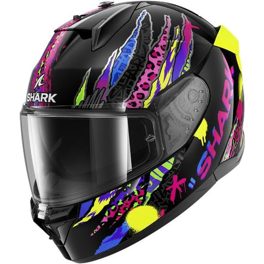 Casco Shark D-Skwal 3 Fawn Black / Violet / Yellow