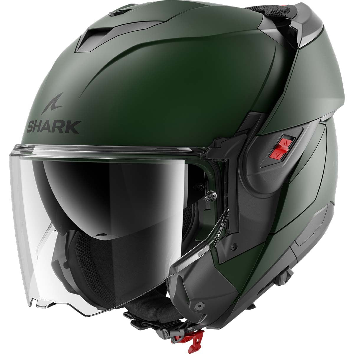 Casco Shark Oxo Blank Matt Green