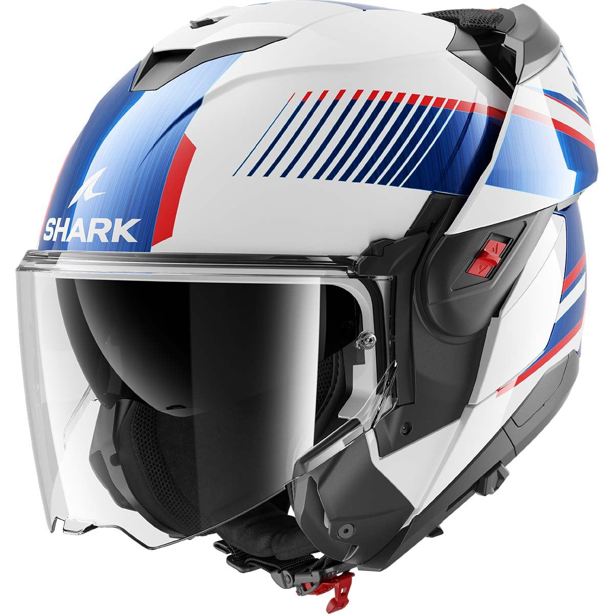 Casco Shark Oxo Sikter White / Chrom / Blue