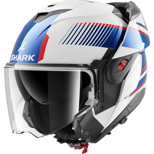Casco Shark Oxo Sikter White / Chrom / Blue