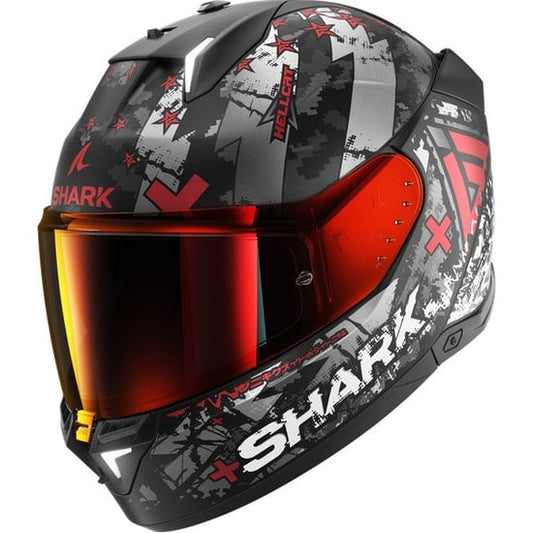 Casco Shark Skwal i3 Hellcat MAT Black / Chrom / Red