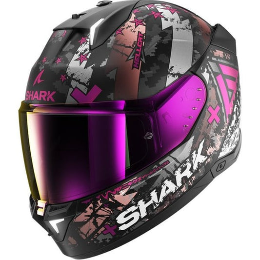 Casco Shark Skwal i3 Hellcat MAT Black / Chrom / Violet