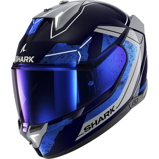 Casco Shark Skwal i3 Rhad Blue / Chrom / Silver