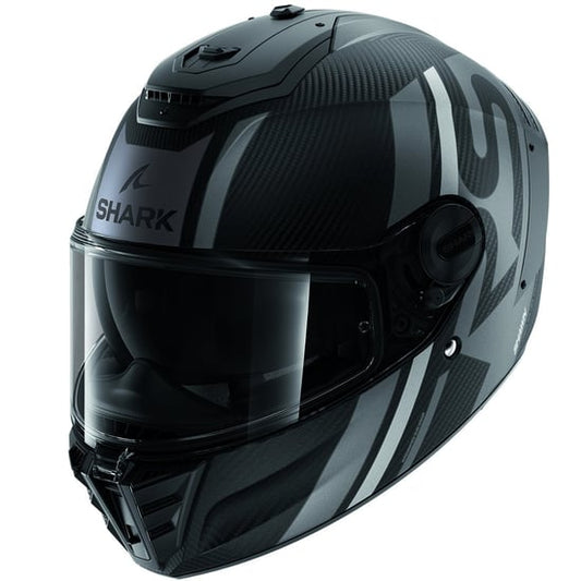 Casco Shark Spartan RS Carbon Shawn Mat Carbon / Silver / Anthracite