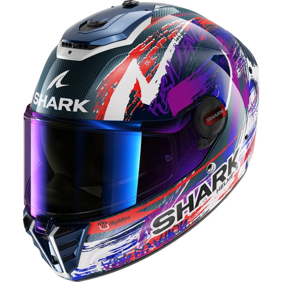 Casco Shark Spartan RS Carbon Zarco Signature Carbon / White / Violet