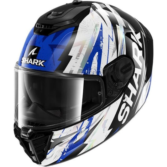 Casco Shark Spartan RS Hibolt Black / Blue / Chrom