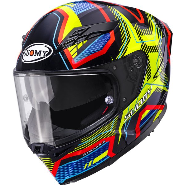 Casco Suomy Stellar 2 Blackstar Blue / Yellow